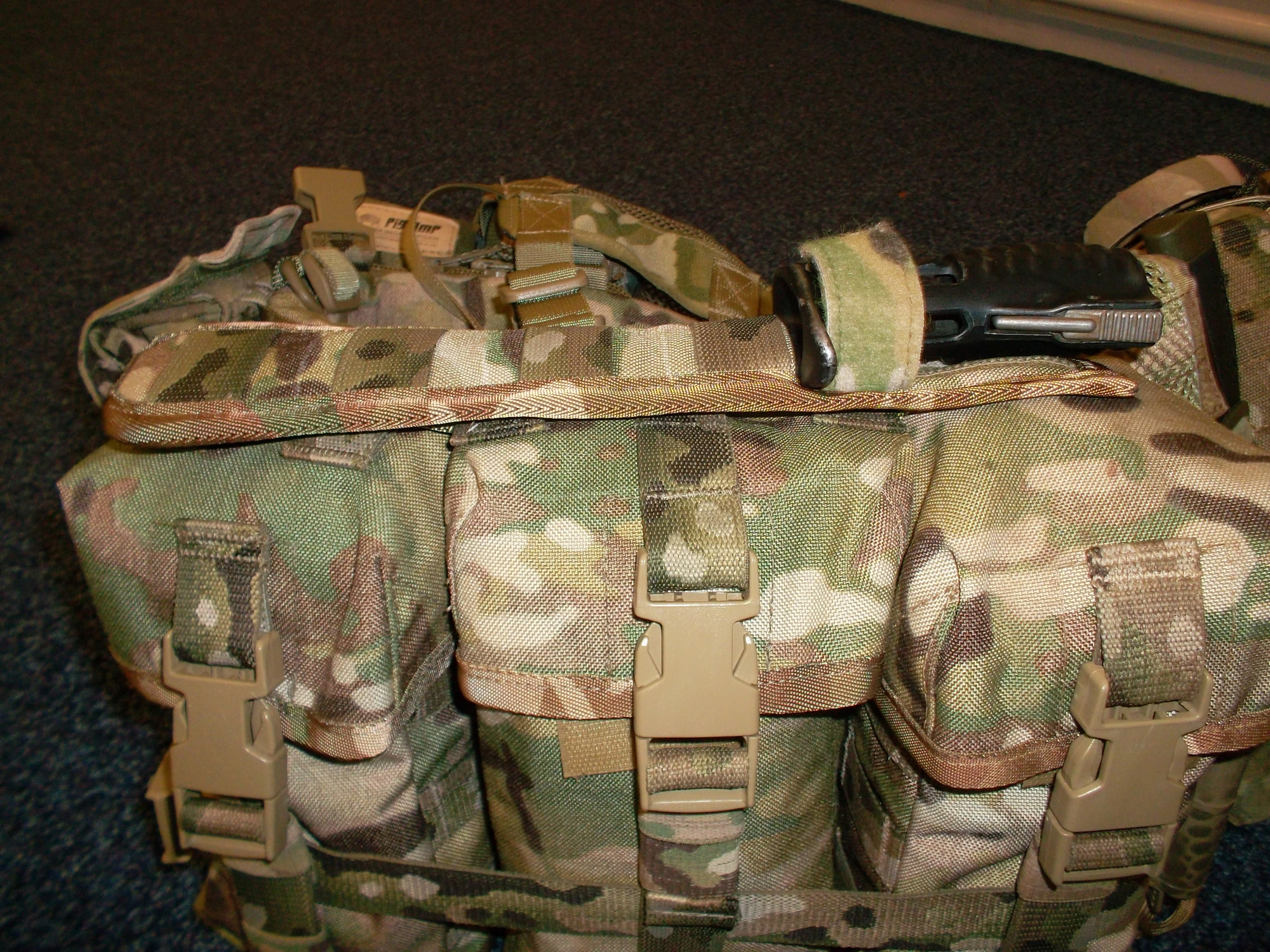 Shealth on top of pouches